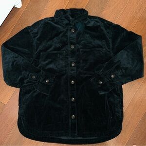 Madewell dark green/ navy button down courderoy shirt
